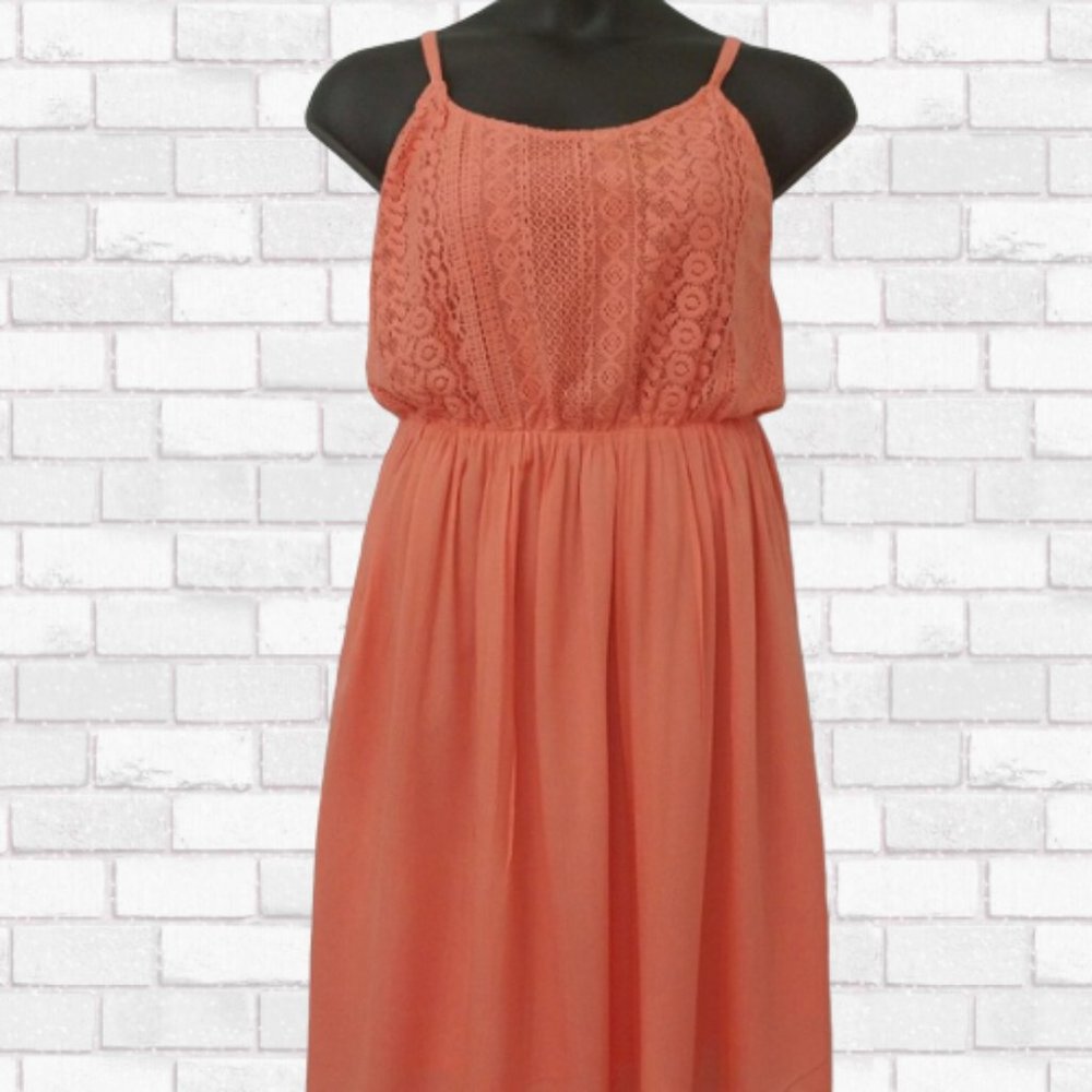 ➕ Rue 21 Plus Orange Lace Bodice Dress - Size 1X